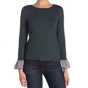 Vince Camuto Mixed Media Sweater (Petite)